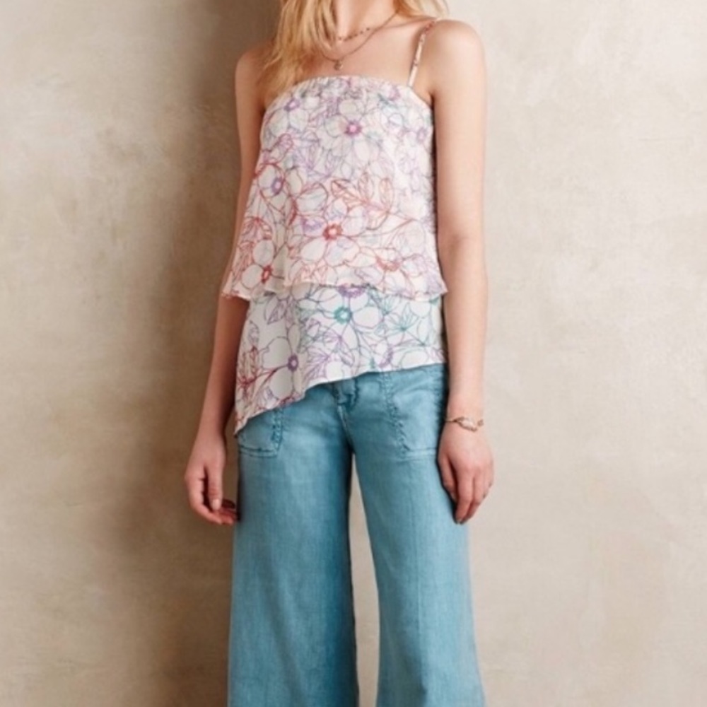 Floral Anthropologie Tank